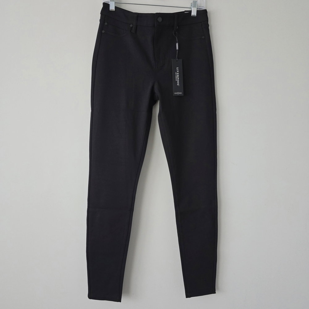 Liverpool Los Angeles Ponte Skinny Ankle Pants 8 Black NWT - Picture 2 of 9